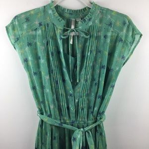Lauren Conrad Green Palm Tree Print Dress